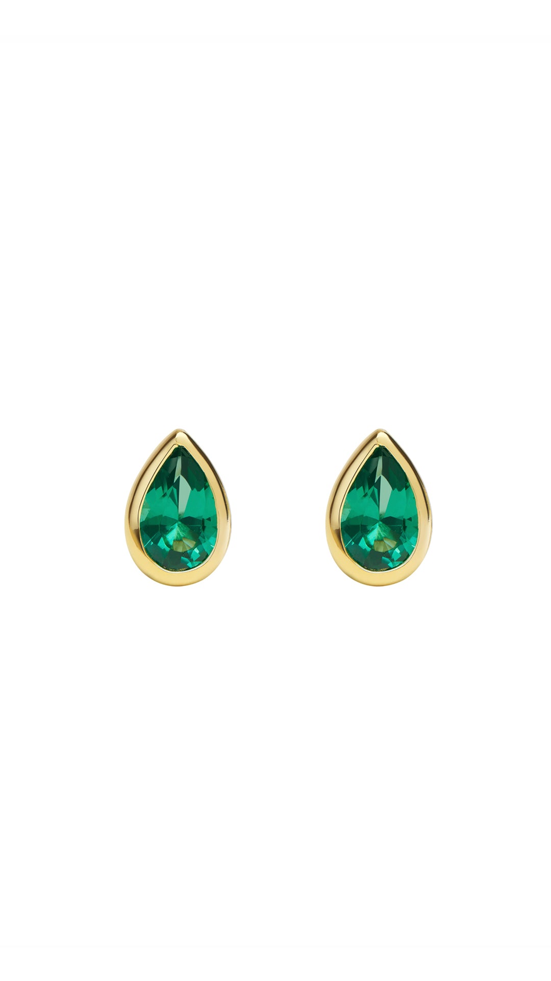 Danu Studs Emerald 18K Gold Vermeil