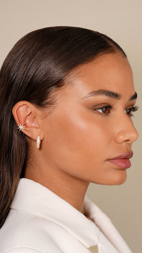 Dana Hoop Earrings Gold Vermeil