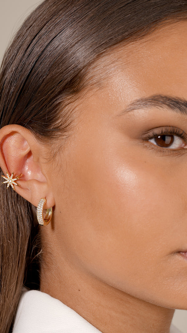 Dana Hoop Earrings Gold Vermeil