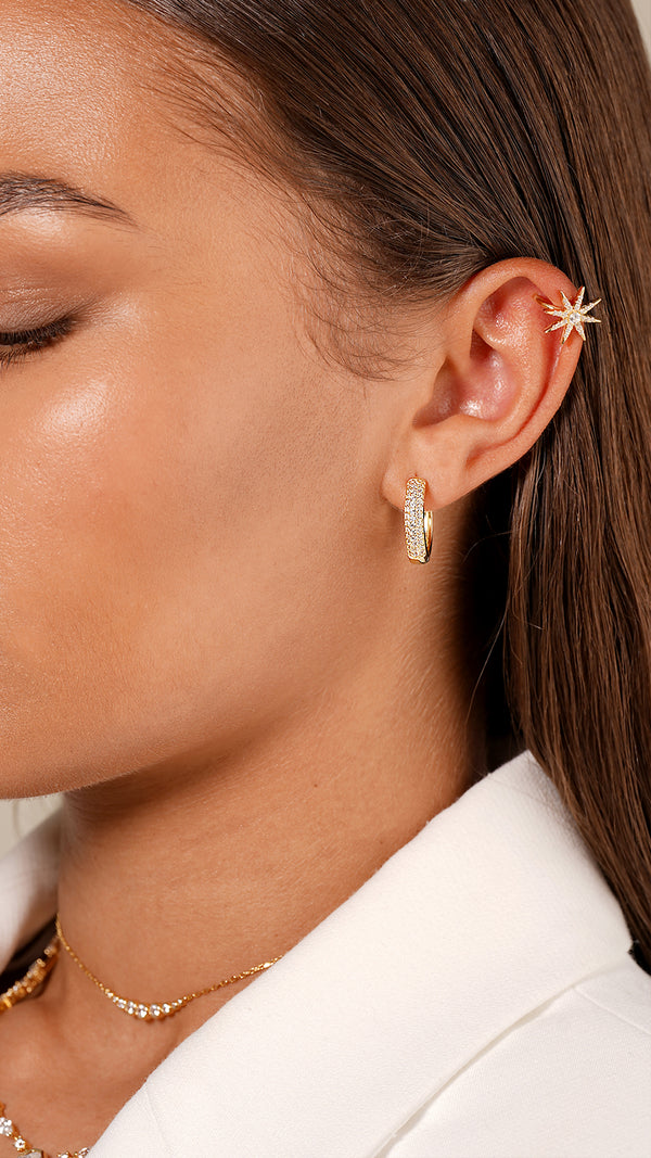 Dana Hoop Earrings Gold Vermeil