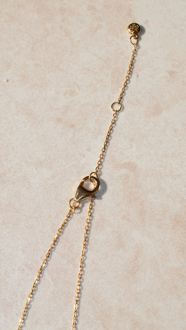 Danu Necklace Emerald Green Gold Vermeil