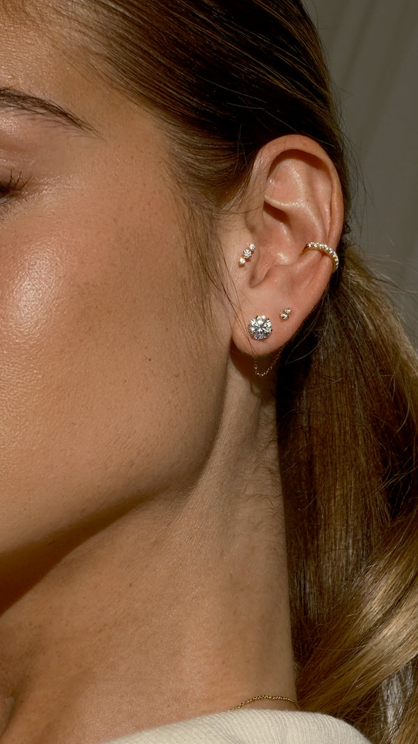 Dree Stud Earrings Gold Vermeil