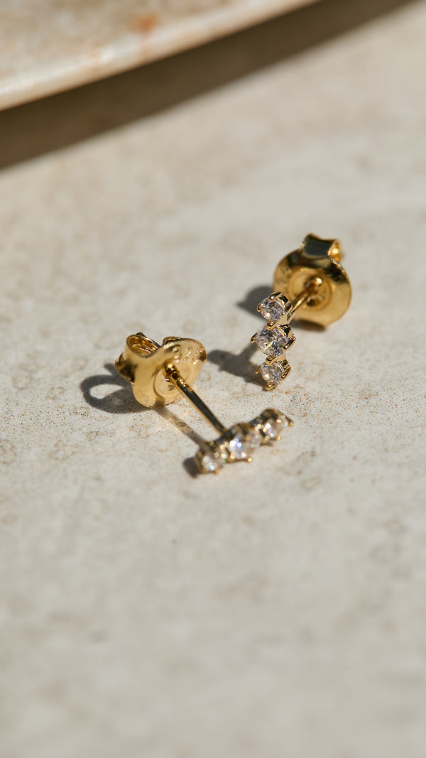 Dree Stud Earrings Gold Vermeil