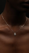 Emile Necklace White Gold Plated