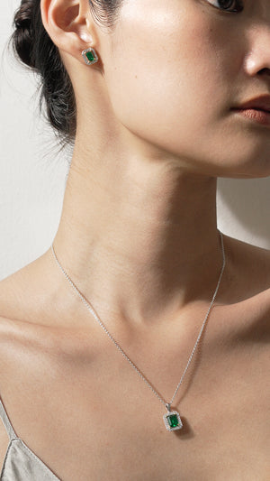 Eton Green Borderset Necklace