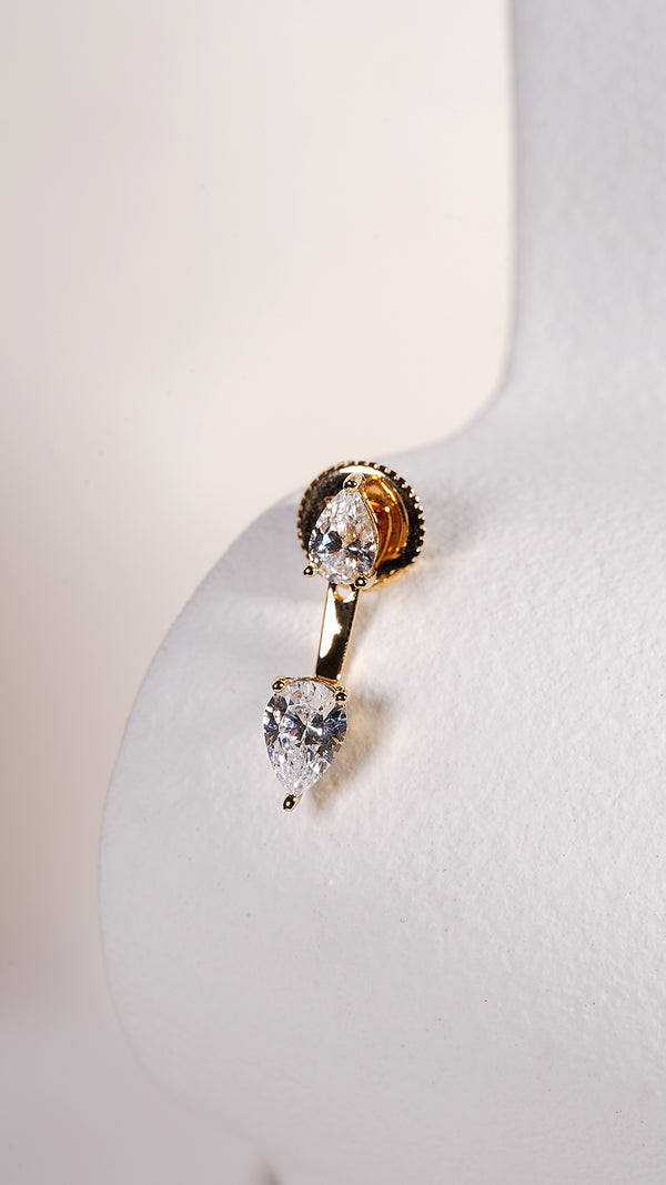 Eileen Ear Jacket Earrings Gold Vermeil