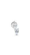 Eileen sterling silver ear jacket  composed of two pears cut gemstones.