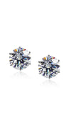 Elle Diamond Stud Earrings 18K White Gold
