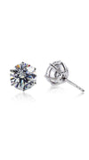 Elle Diamond Stud Earrings 18K White Gold