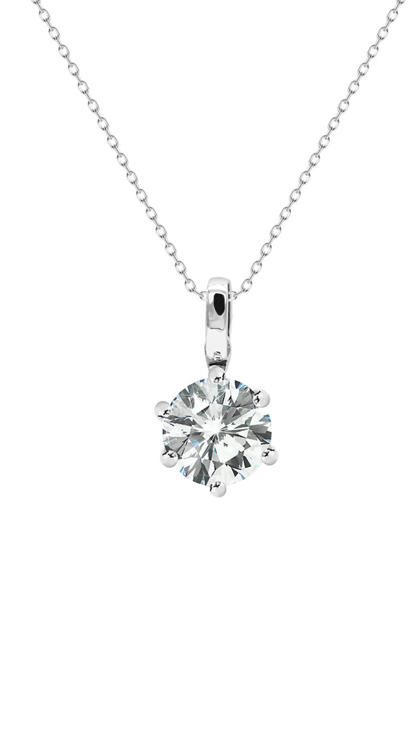 Elle Diamond Necklace 18K White Gold