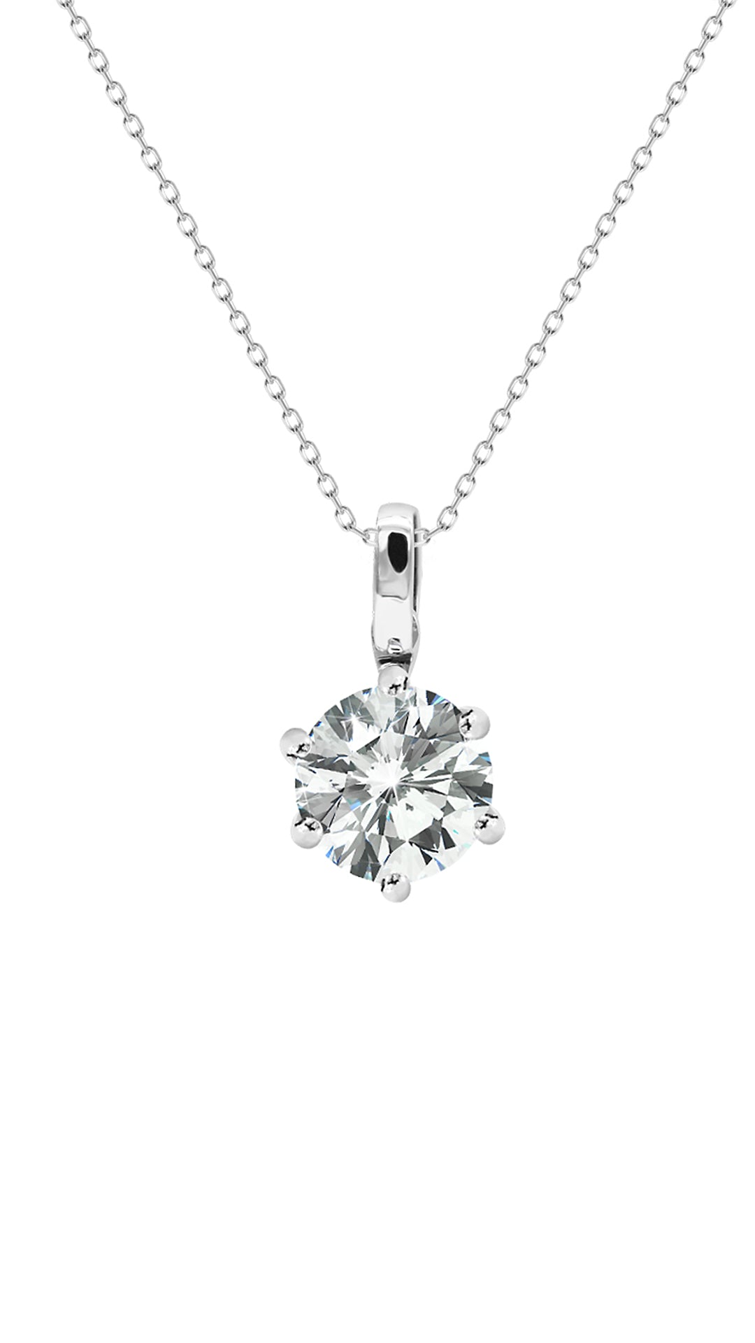 Elle Diamond Necklace 18K White Gold