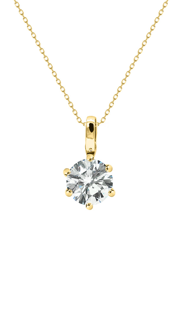 Elle Diamond Necklace 18K Yellow Gold