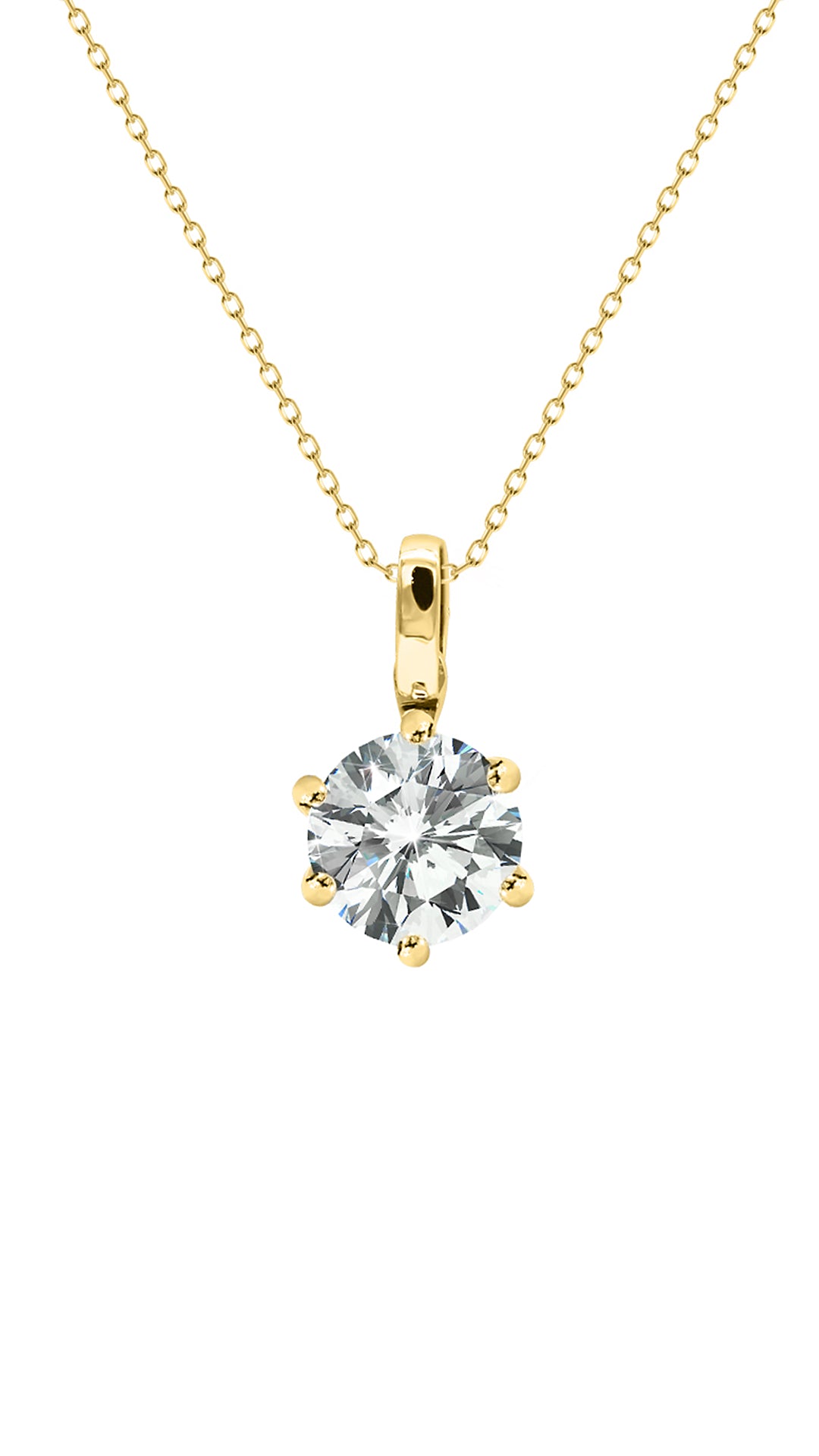 Elle Diamond Necklace 18K Yellow Gold