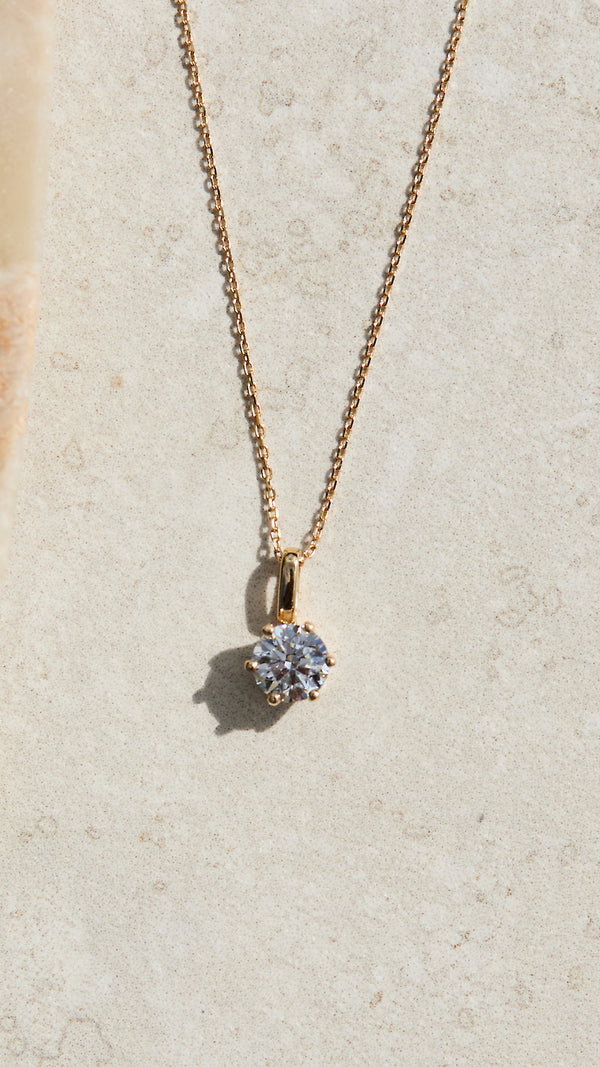Elle Diamond Necklace 18K Yellow Gold