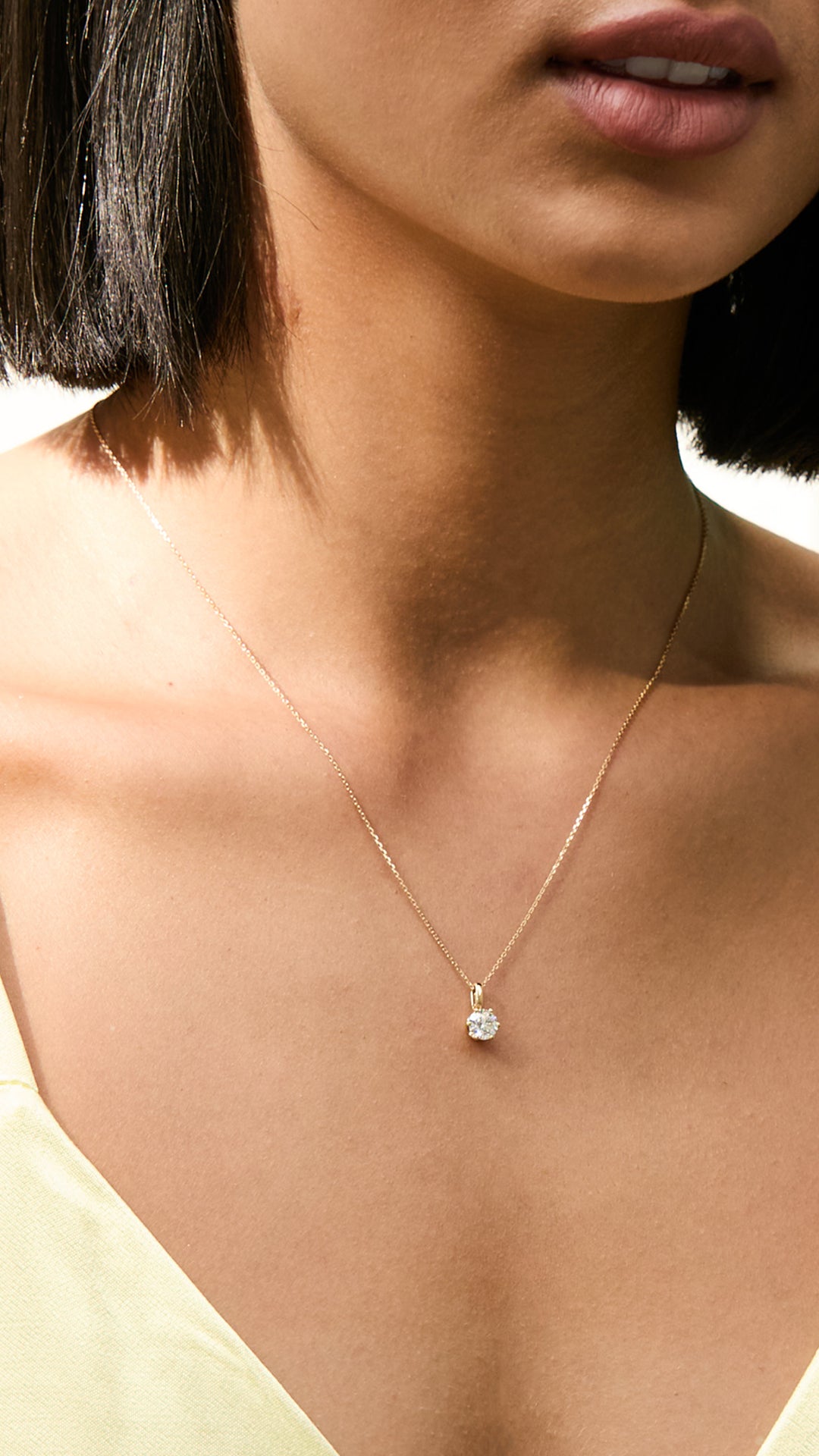 Elle Diamond Necklace 18K Yellow Gold