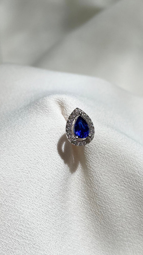 Emile Sapphire Stud Earrings Sterling Silver