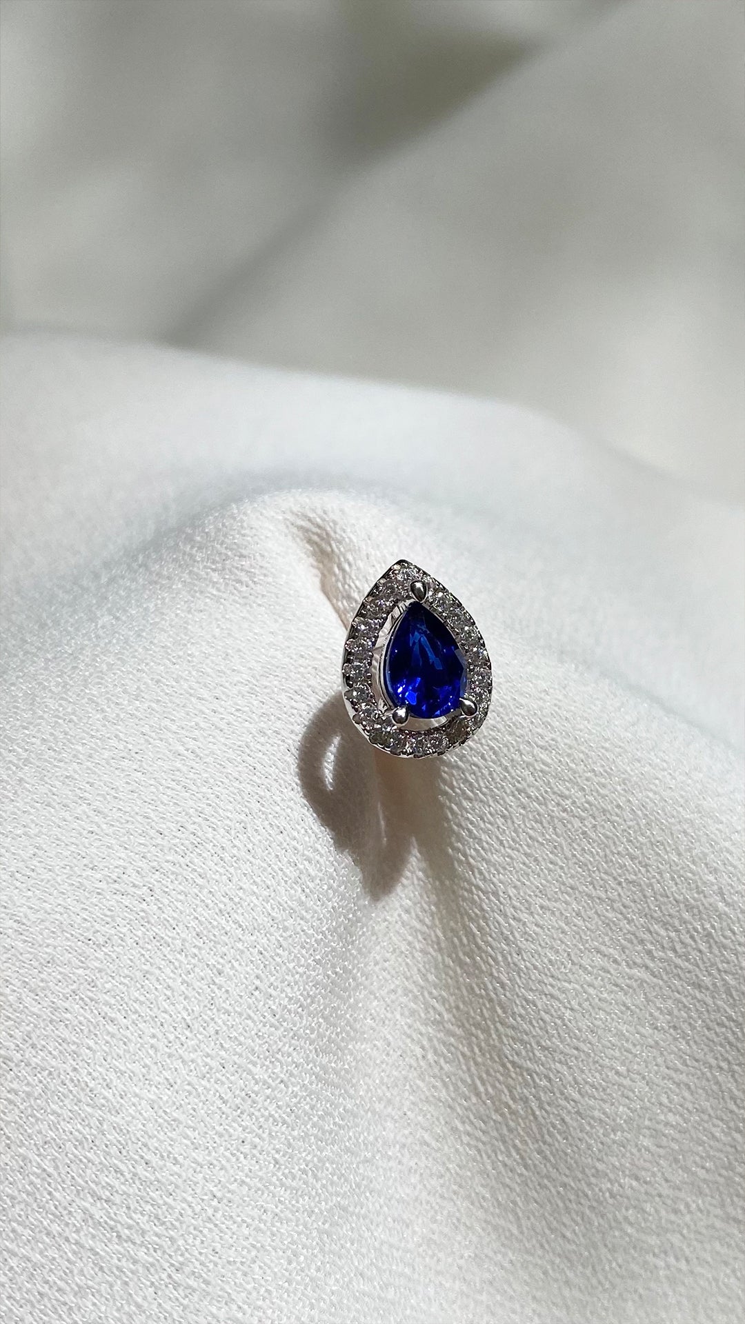 Emile Sapphire Stud Earrings Sterling Silver