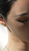 Emile Yellow Studs White Gold Plated