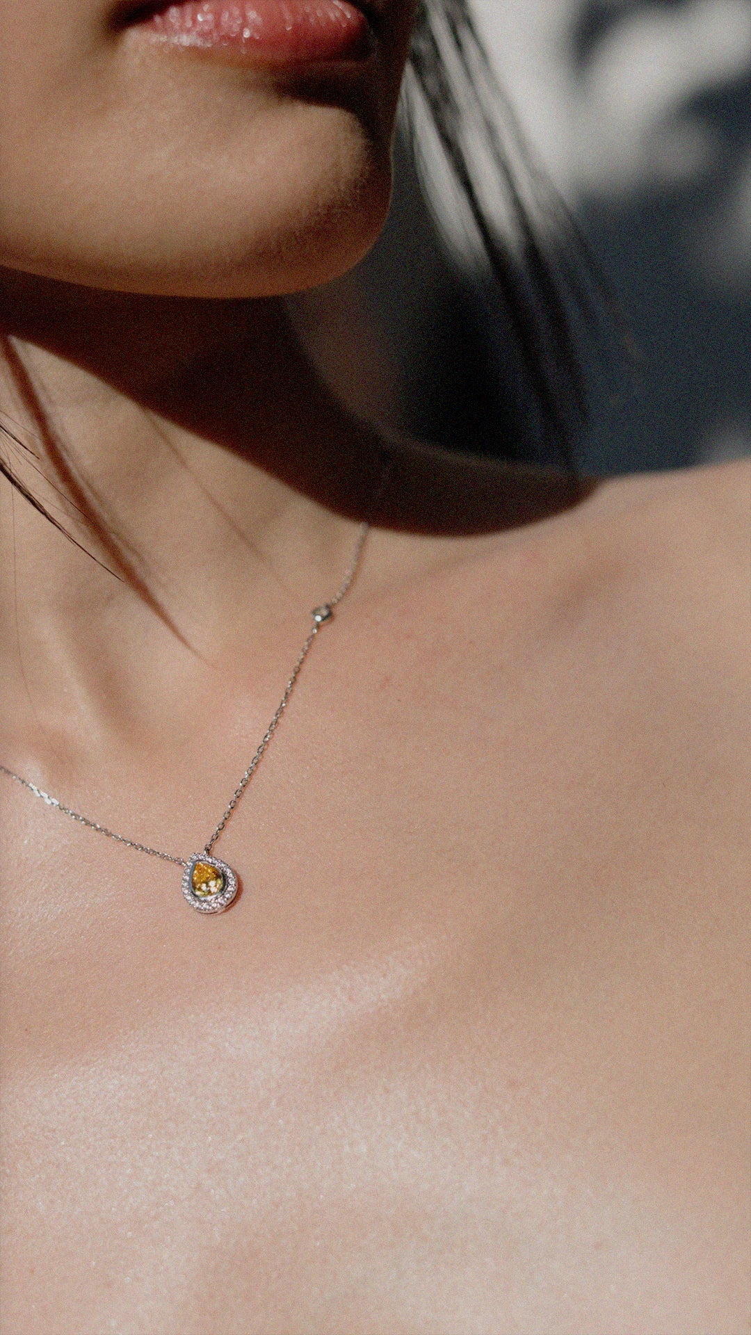 Emile Yellow Necklace Sterling Silver