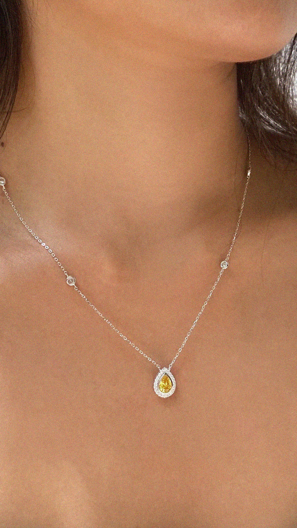 Emile Yellow Necklace Sterling Silver