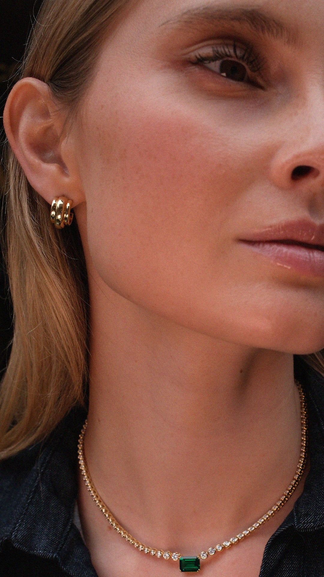 Ennis Hoop Earrings Gold Vermeil