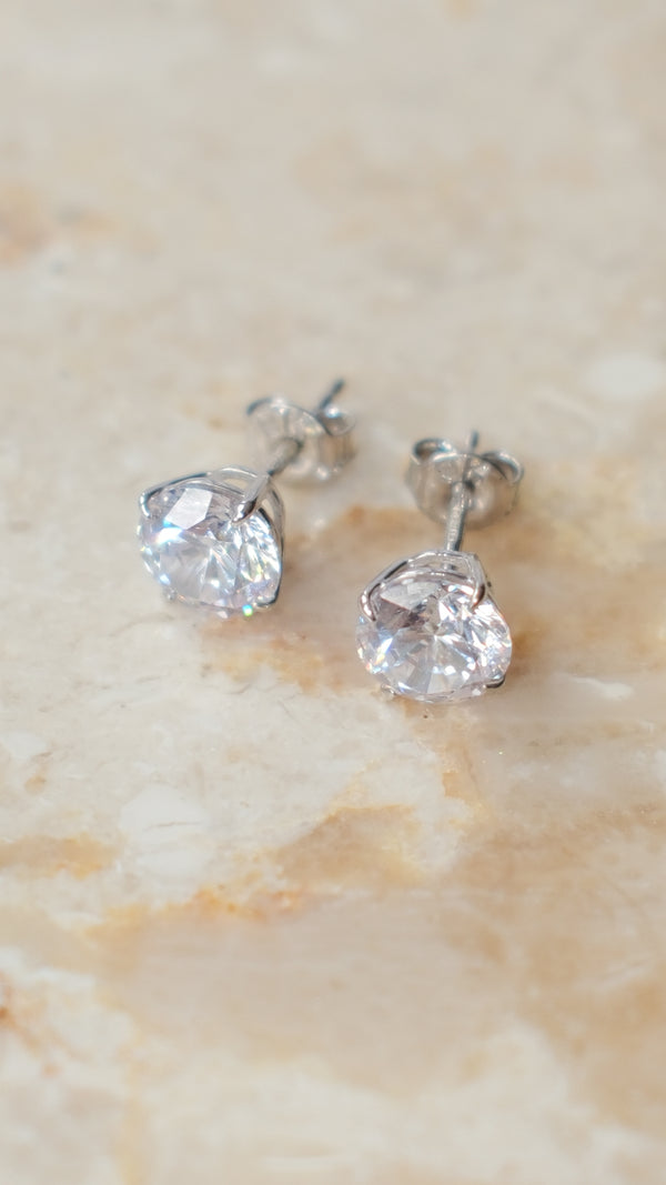 Eternal Stud Earrings 9K White Gold