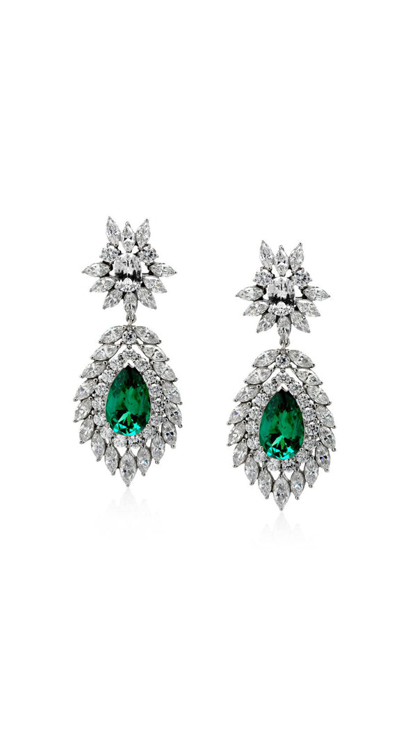 Evergreen Earrings White Sterling Silver