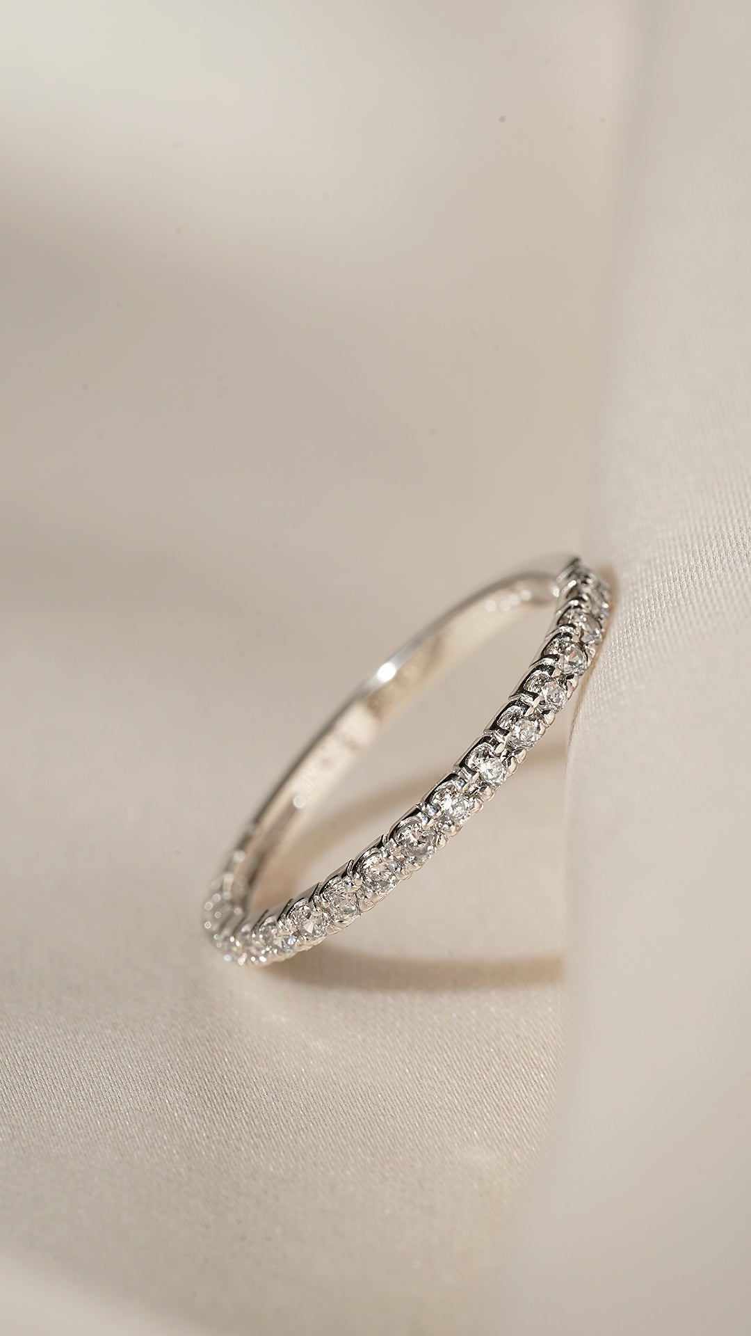 Fallon Half Eternity Ring White Gold