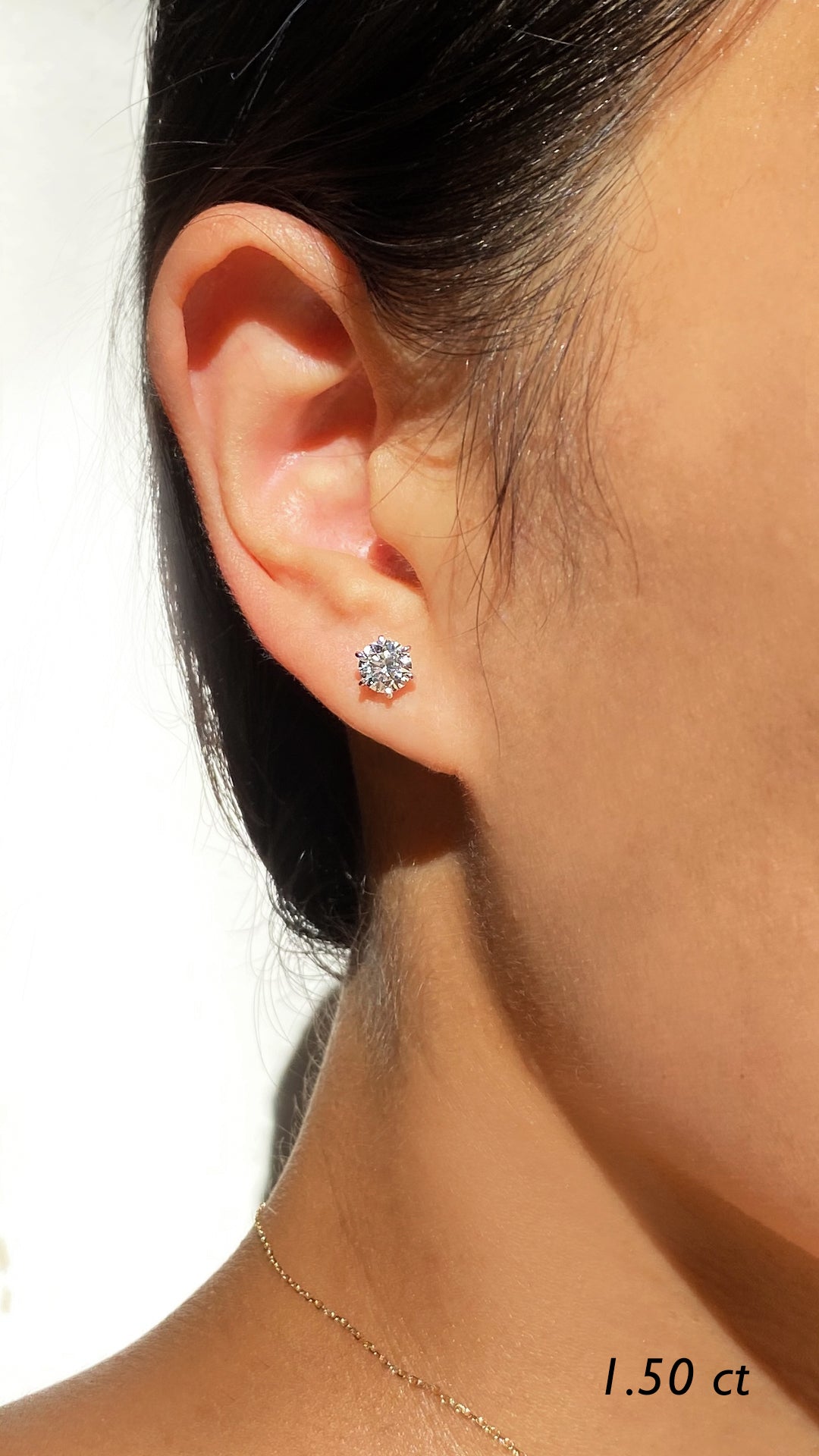 Fiona Studs 9K White Gold