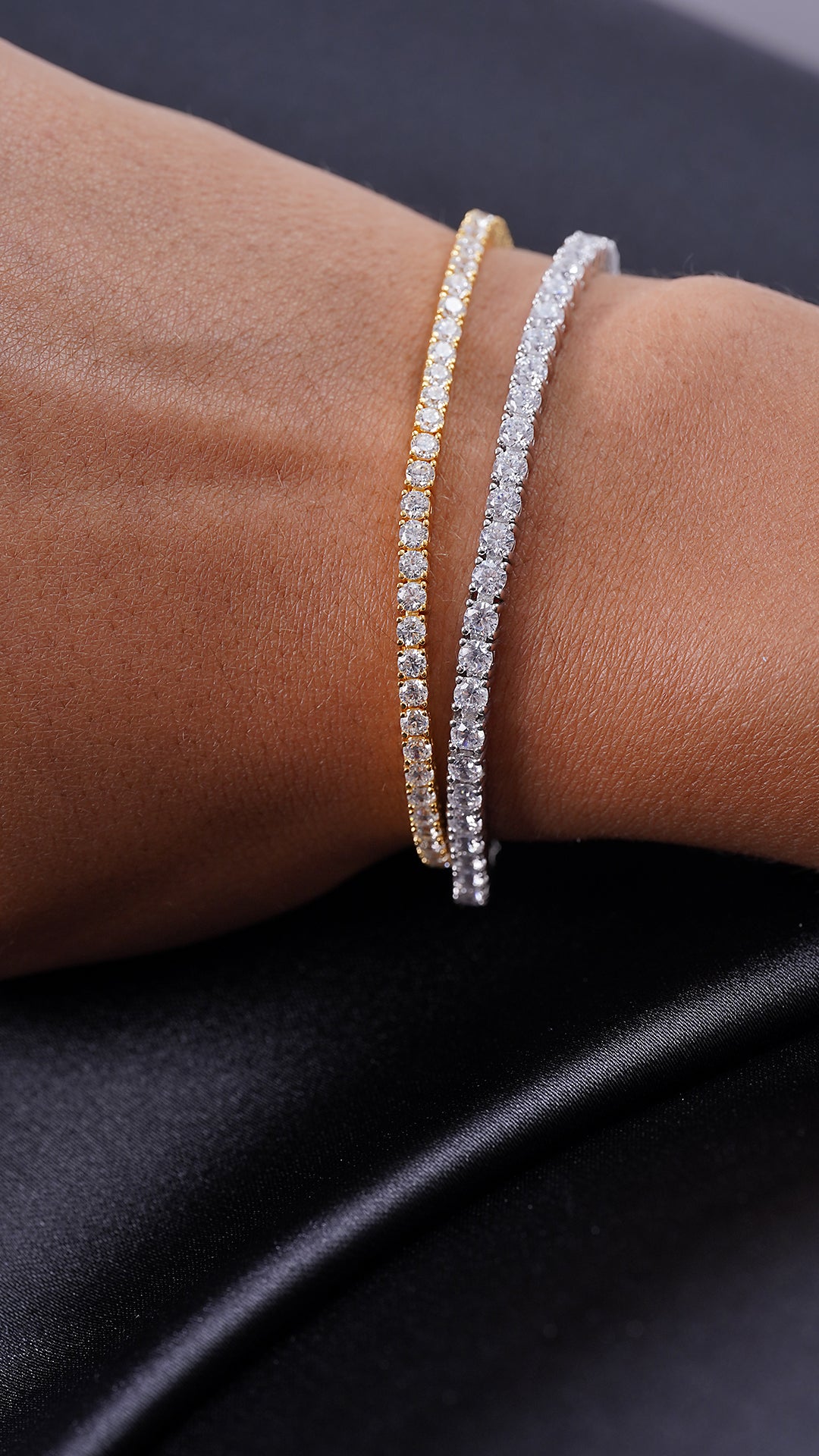 Pearl Bracelets For Women Tennis Bracelet Dainty 14K Gold/Silver