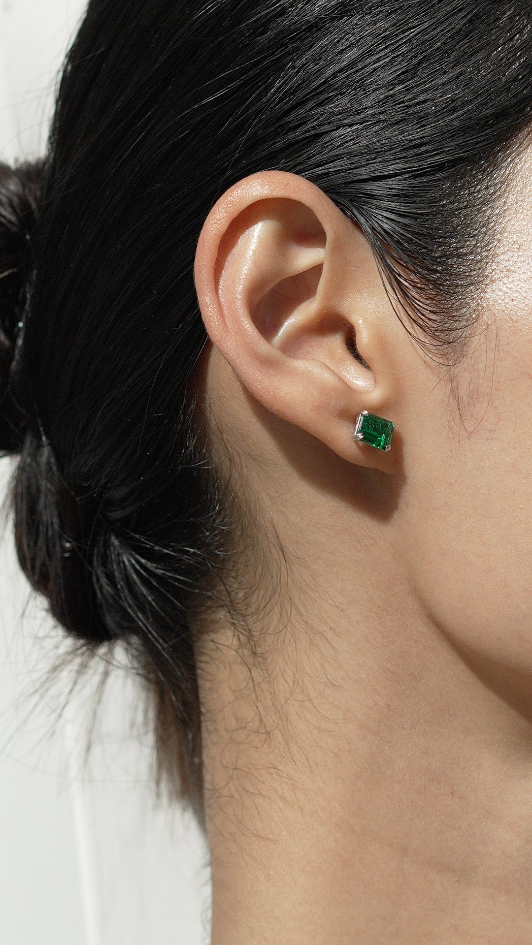 Fulton Emerald Green Double Prong Studs