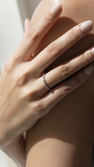 Fallon Half Eternity Ring White Gold