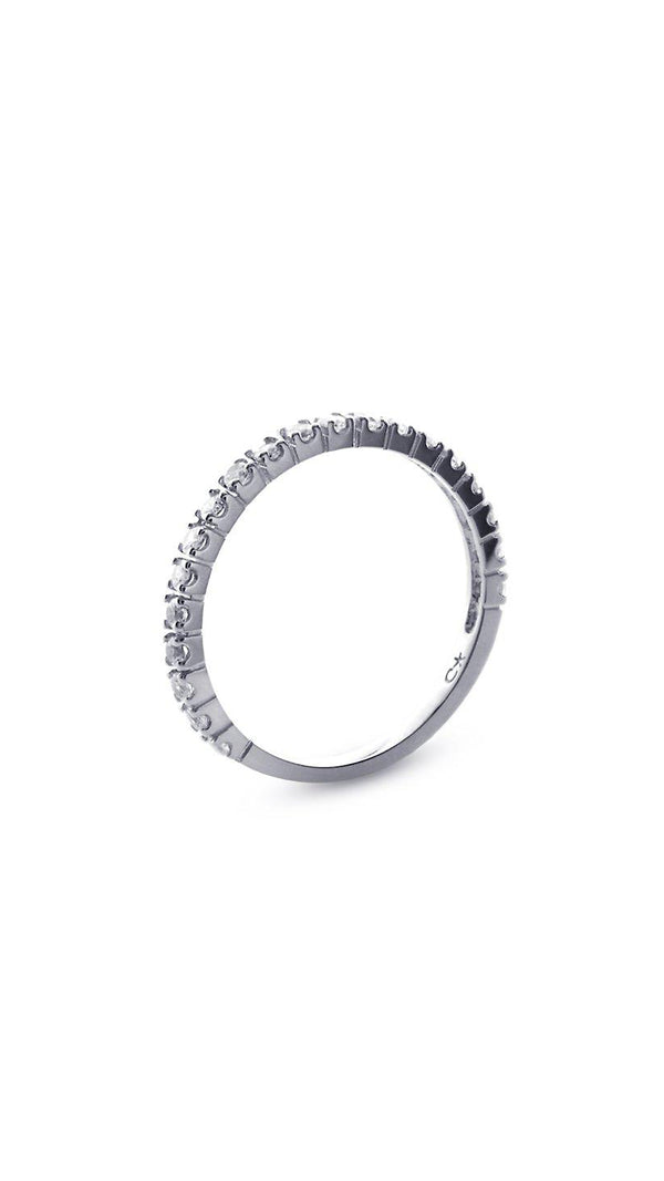 Fallon Half Eternity Ring 9K White Gold