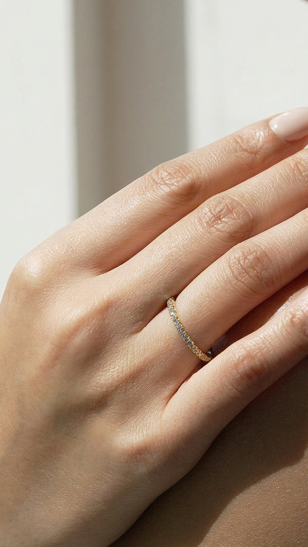 Fallon Half Eternity Ring Gold Vermeil