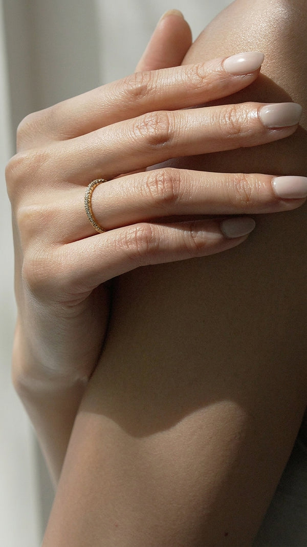 Fallon Half Eternity Ring Gold Vermeil