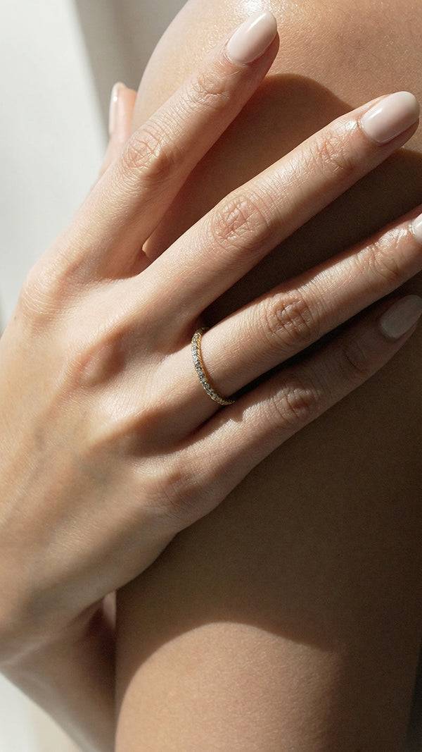 Fallon Half Eternity Ring Gold Vermeil