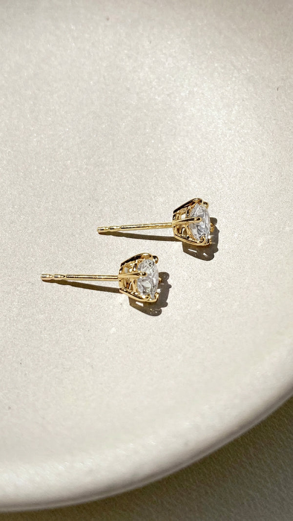 Fiona Stud Earrings 9K Yellow Gold