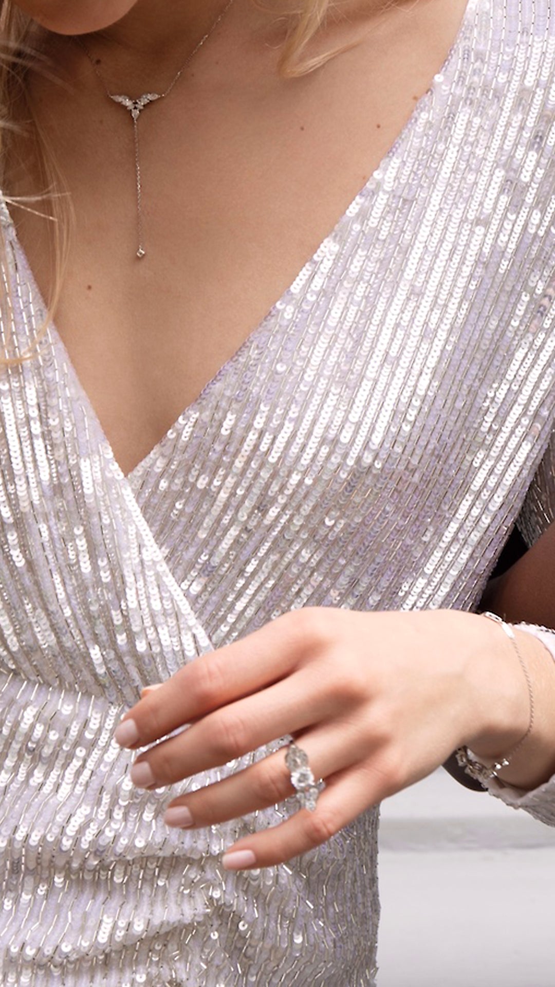 Fleur Diamond Necklace 9K White Gold