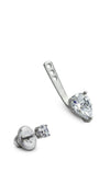Front Row Ear Jacket White Gold Plated