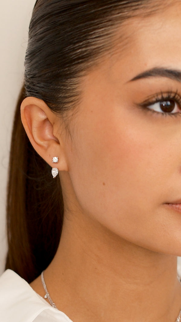 Front Row Ear Jacket Earrings Sterling Silver