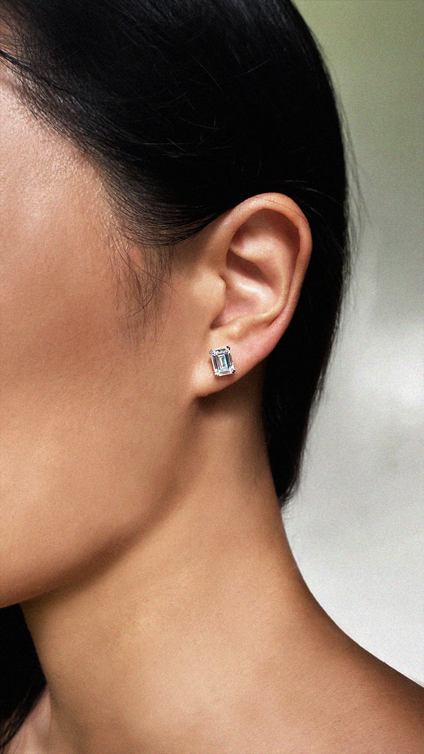 Fulton Stud Earrings 9K White Gold