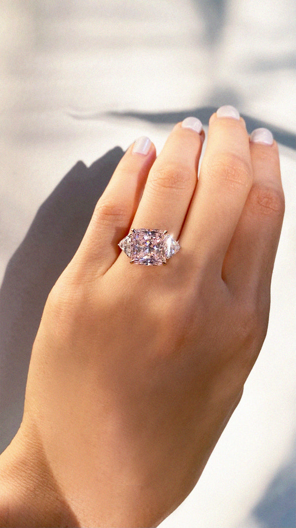 Gemma Pink Ring 9K White Gold