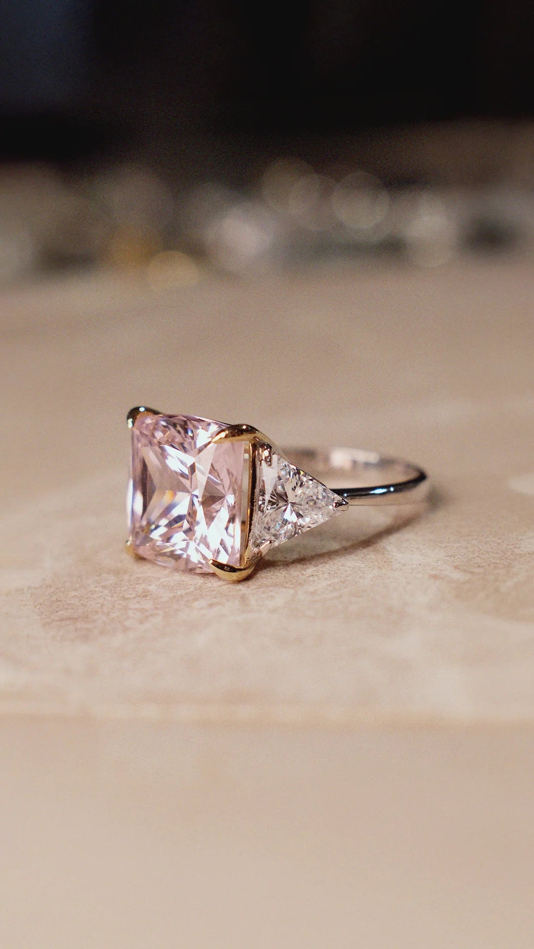 Gemma Ring Fancy Pink Sterling Silver