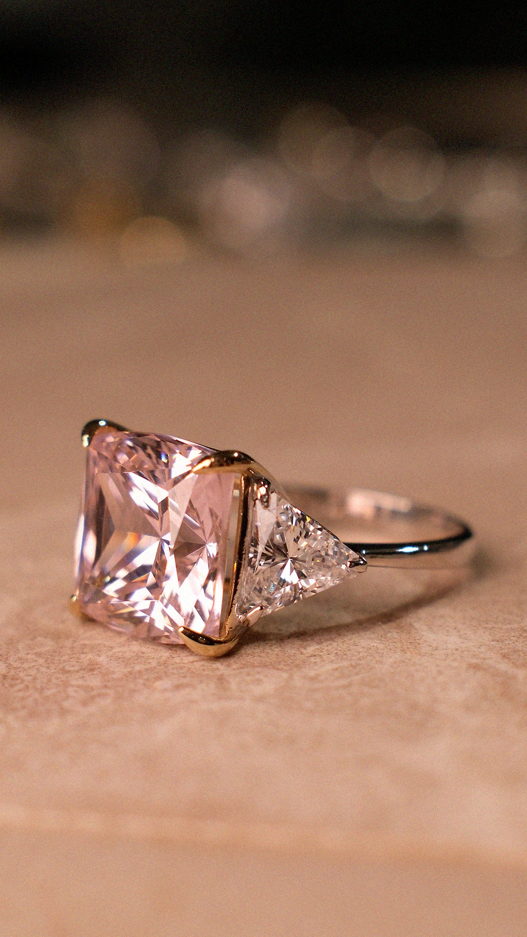 Gemma Ring Fancy Pink Sterling Silver