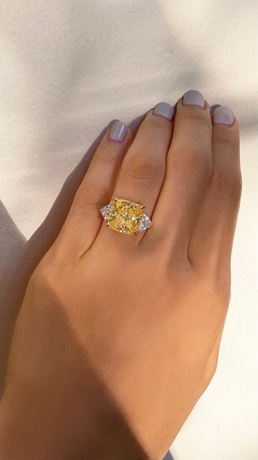 Gemma Ring Fancy Yellow Sterling Silver