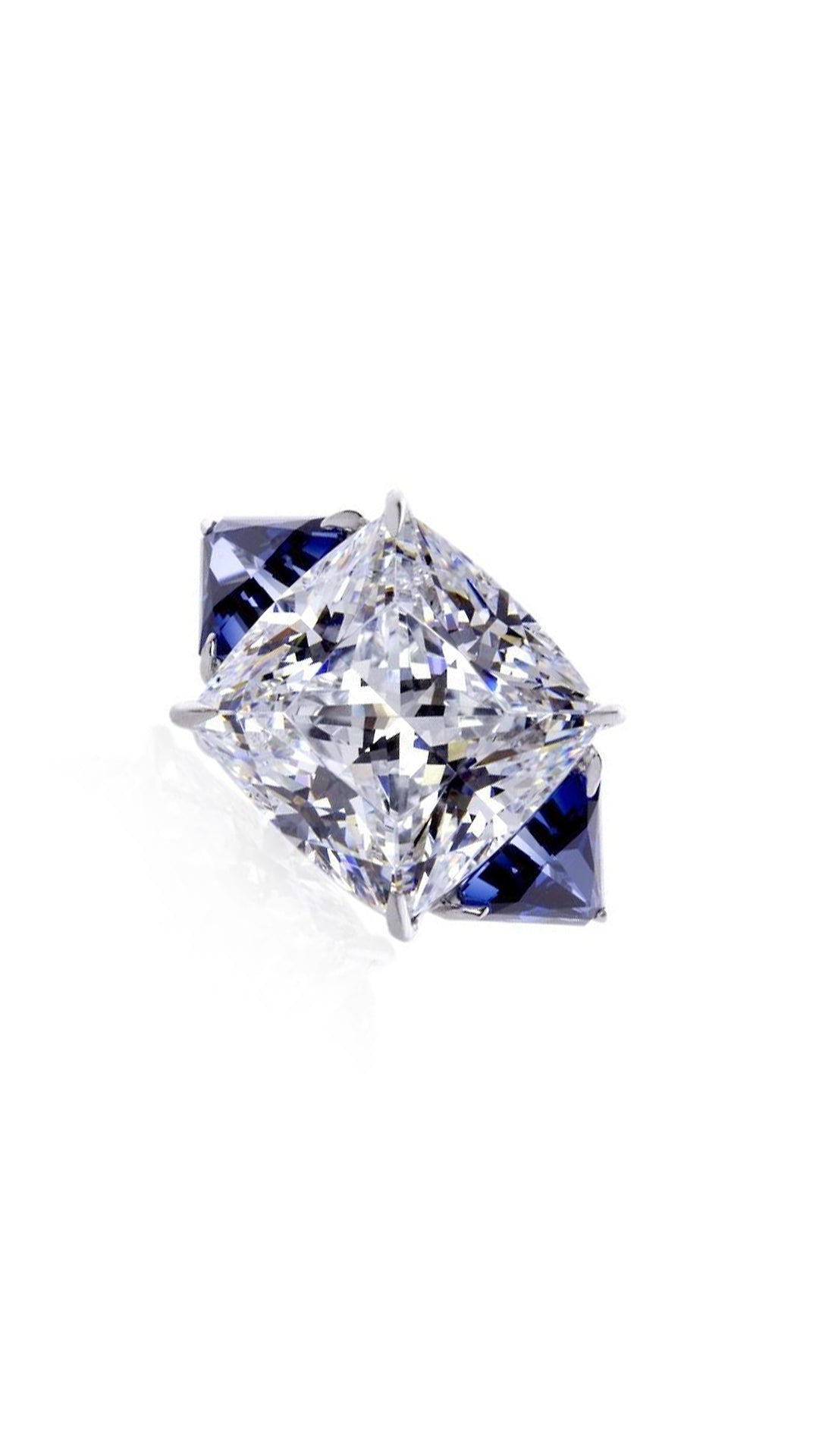 Gemma Sapphire Ring 9K White Gold