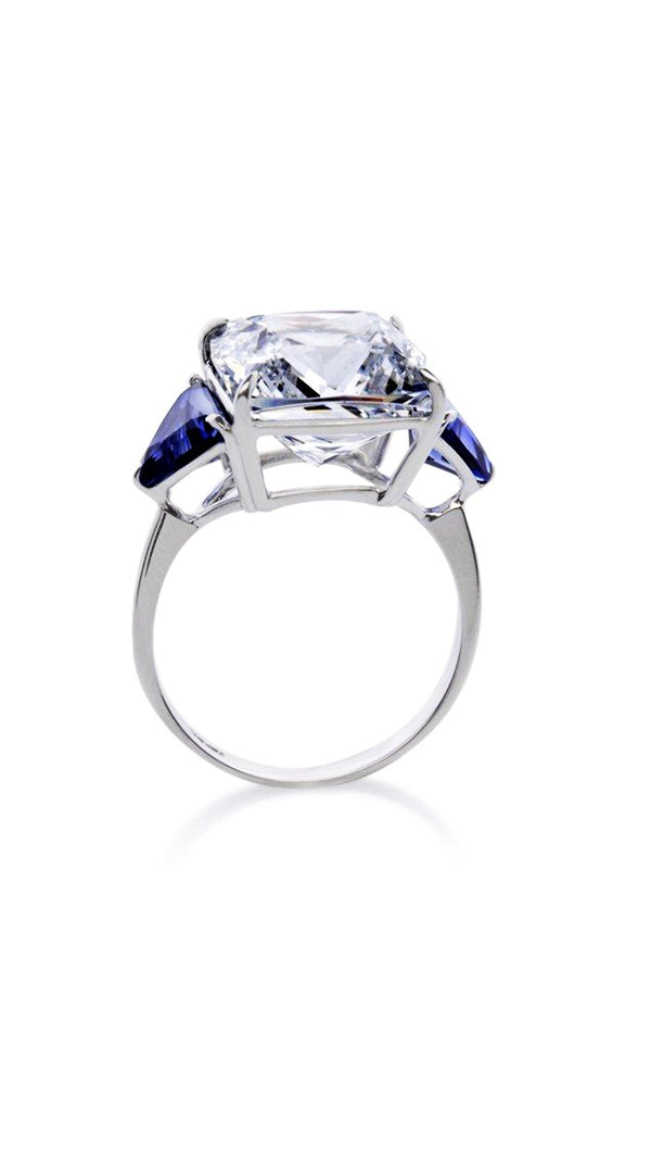 Gemma Sapphire Ring 9K White Gold