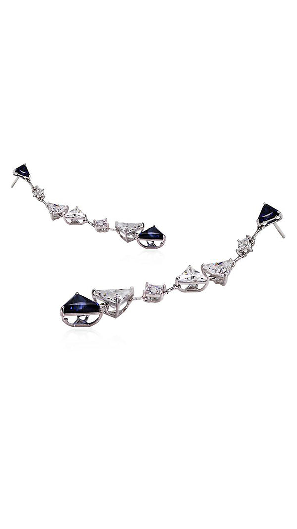 Gina Earrings Sapphire Sterling Silver