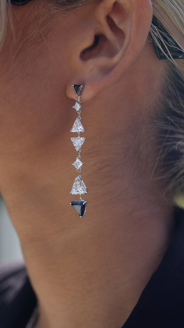 Gina Earrings Sapphire Sterling Silver