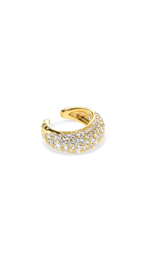 gold vermeil on sterling silver cuff earring for women